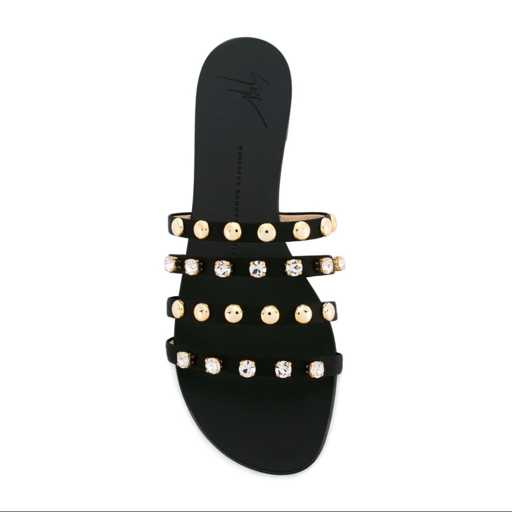 Giuseppe Zanotti Studded Flat Sandals 37.5